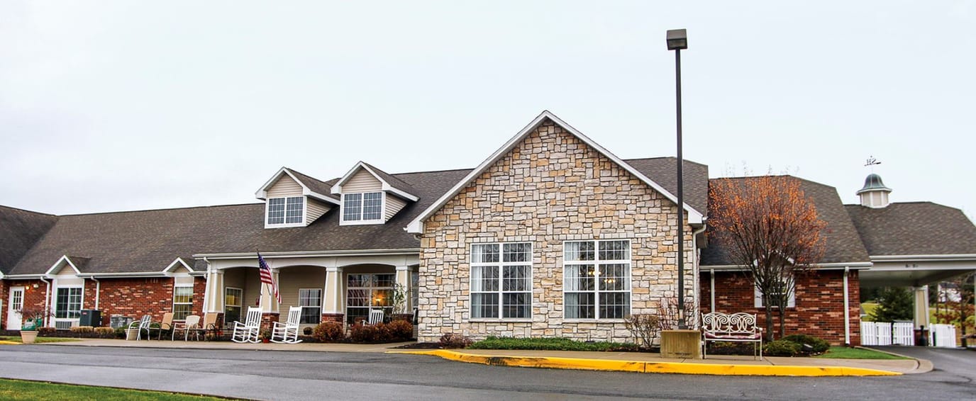 Exterior view of Brookdale Ithaca senior living facility