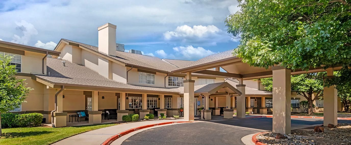 Exterior view of Brookdale Remington Park entrance