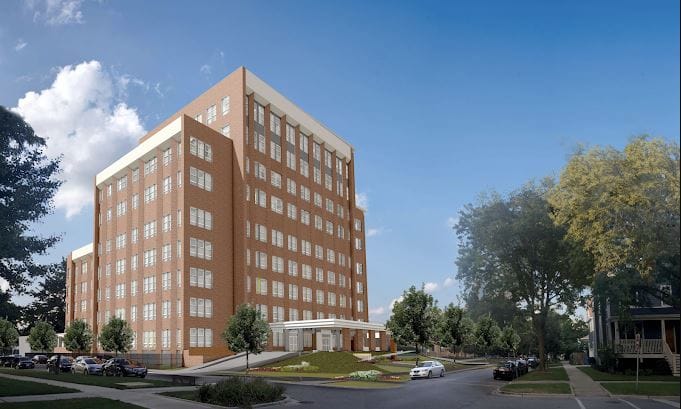 Exterior view of the Ravenswood Supportive Living building