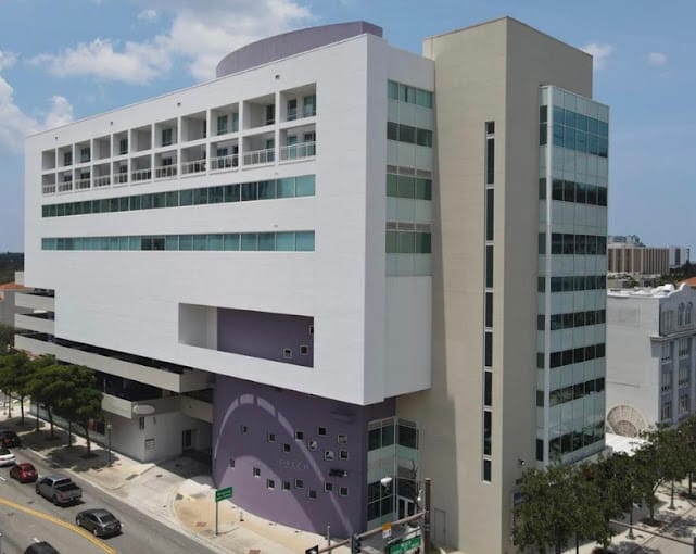 Exterior view of a modern senior living facility
