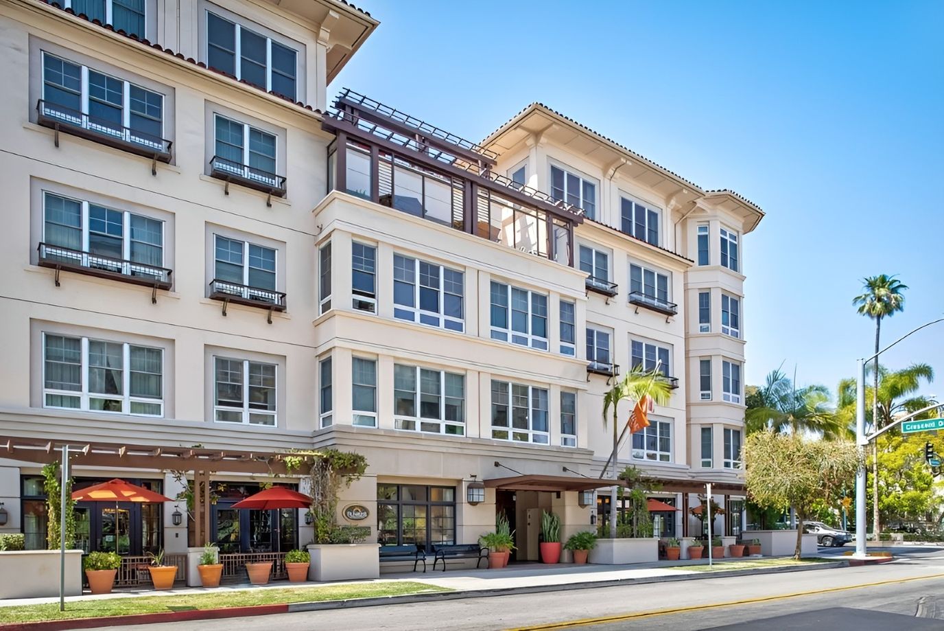 Exterior view of Sunrise of Beverly Hills building