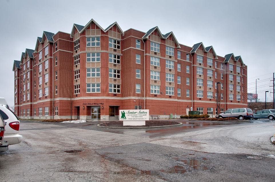 Exterior view of Senior Suites of Midway Village building