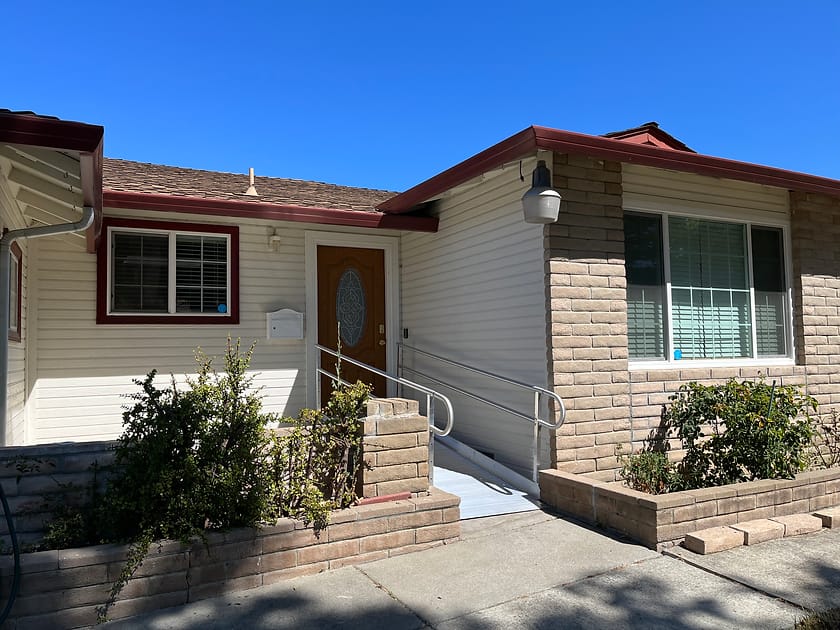 Exterior view of a single-story elderly care facility