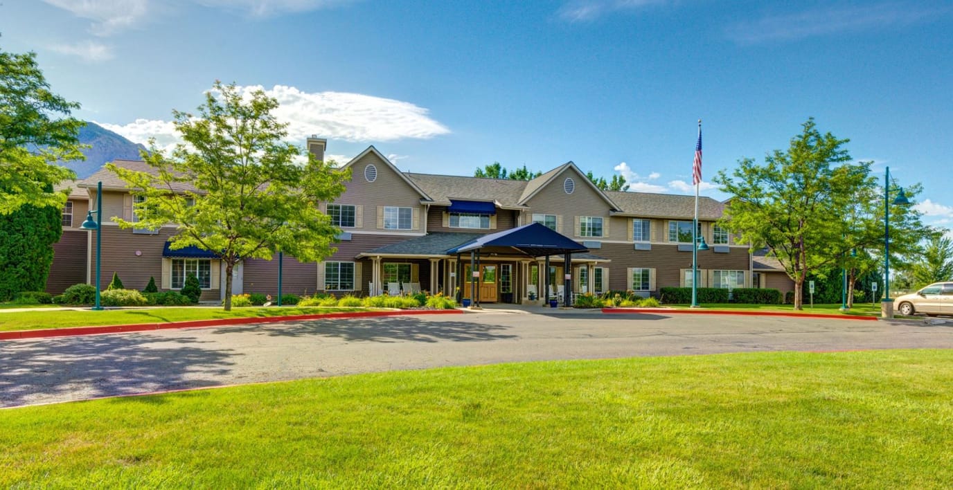 Exterior view of The Auberge at North Ogden facility