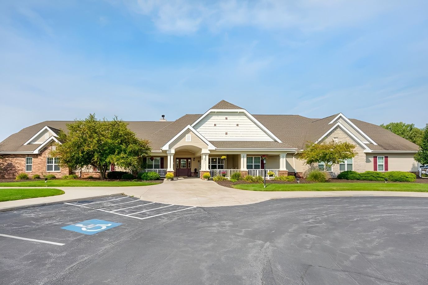 Exterior view of Brookdale Valparaiso Memory Care building