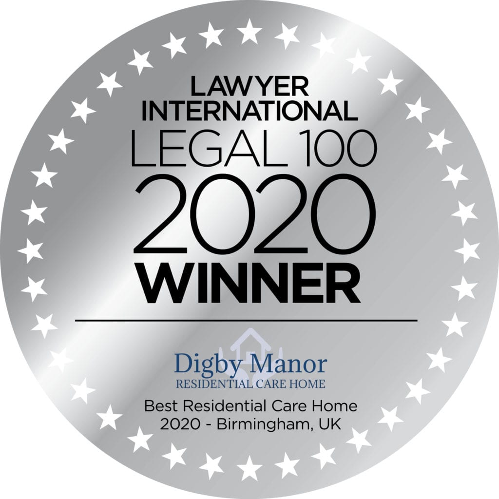 Digby Manor Residential Care Home, memory care in Birmingham, UK — Award badge for Digby Manor Residential Care Home 2020