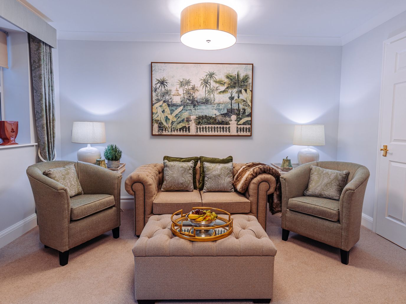 Comfortable lounge area with stylish furniture