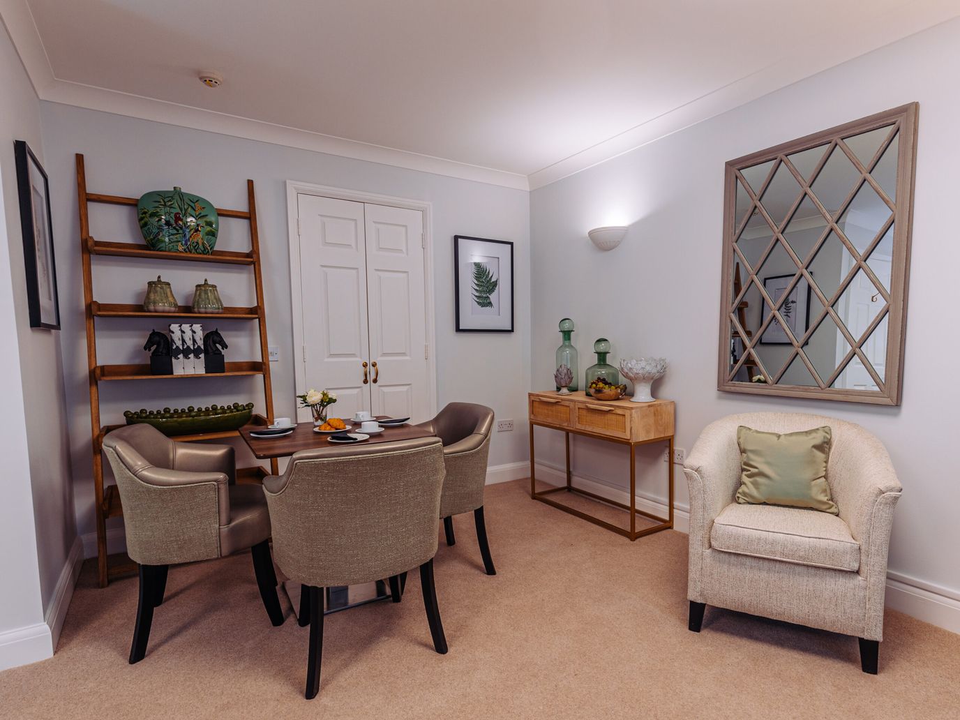 Cozy dining area with table and chairs
