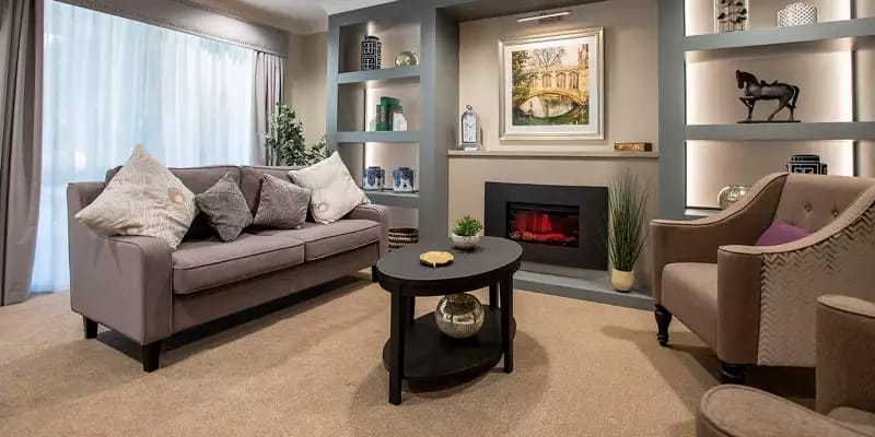 Cozy common area with comfortable seating and decor
