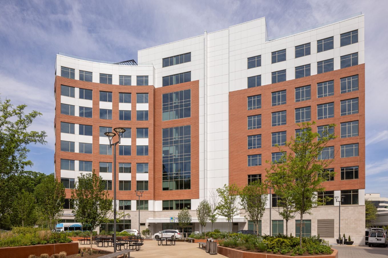 Exterior view of Benchmark at Alexandria senior living facility