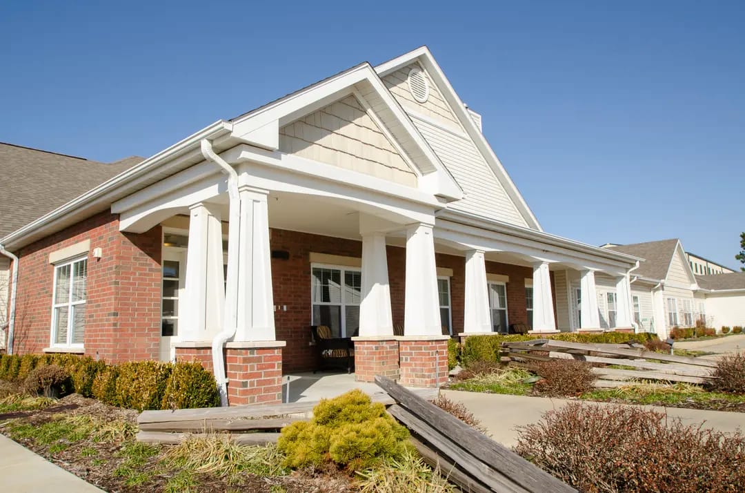 Exterior view of Brookdale Claremore's entrance