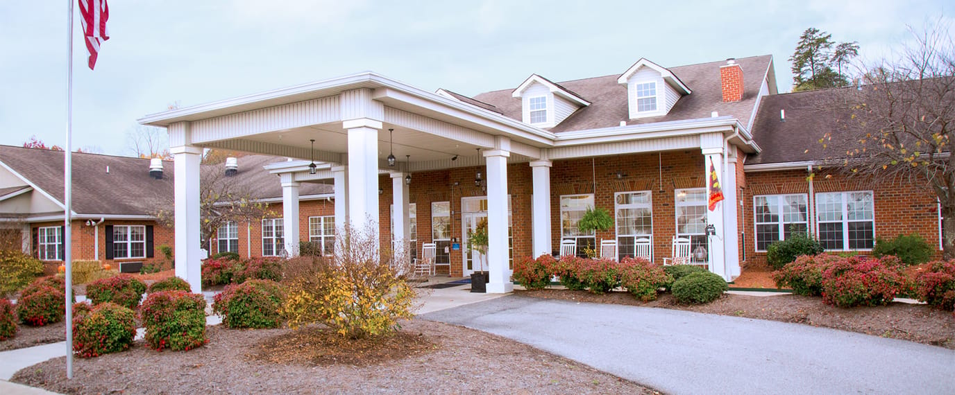 Exterior view of the Brookdale Danville Piedmont entrance