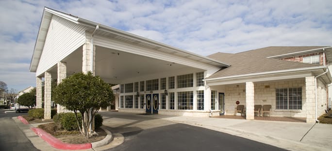 Exterior view of Brookdale San Marcos North entrance