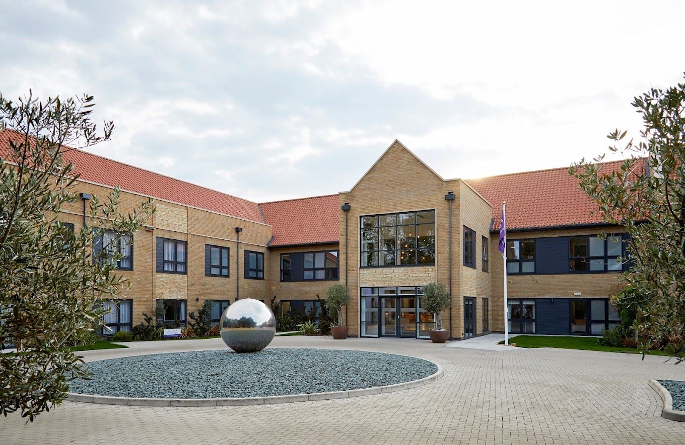 Exterior view of Castor Lodge Care Home entrance