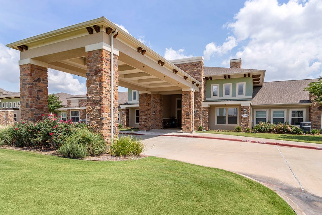 Exterior view of the assisted living facility entrance