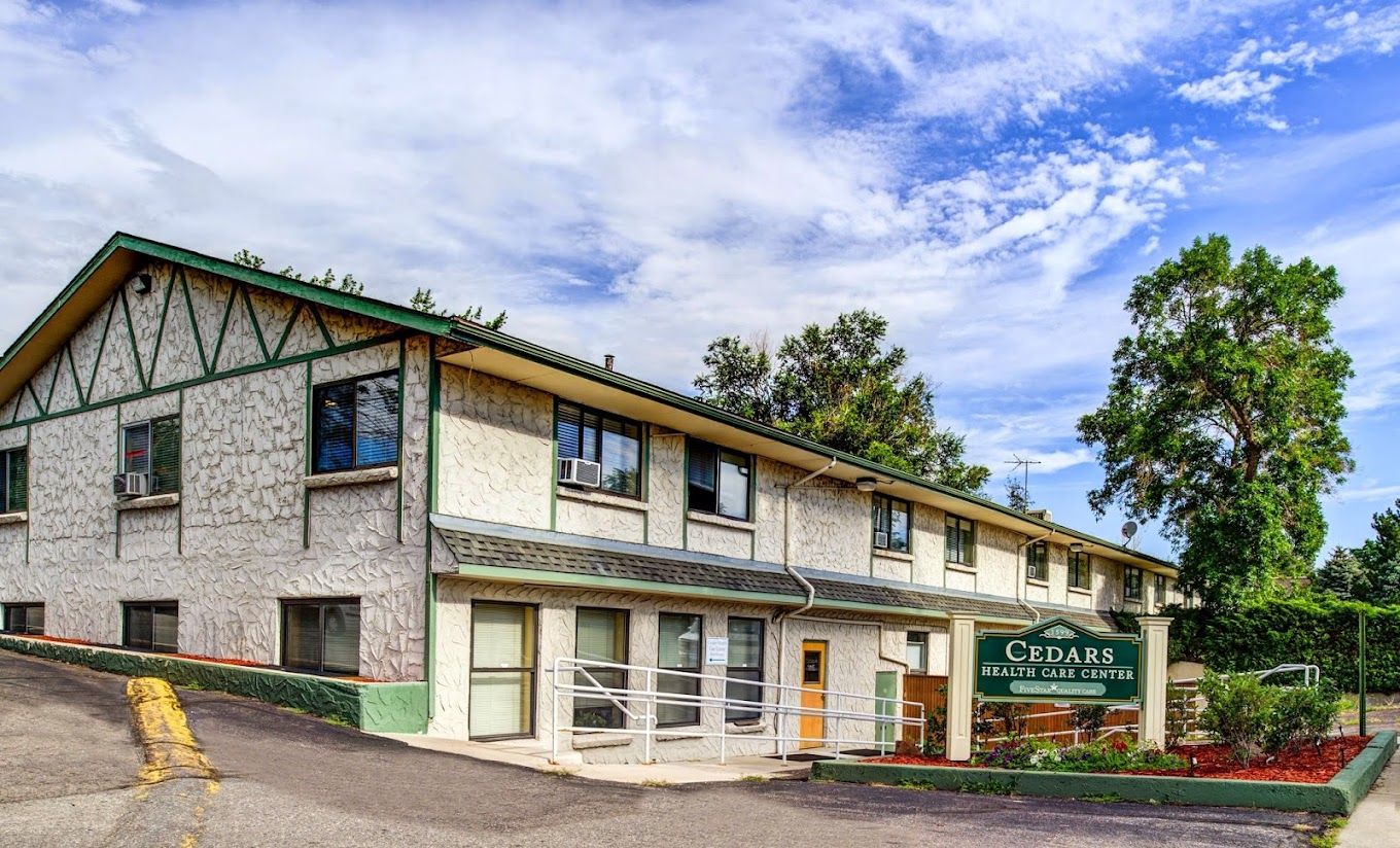 Exterior view of Cedars Healthcare Center building