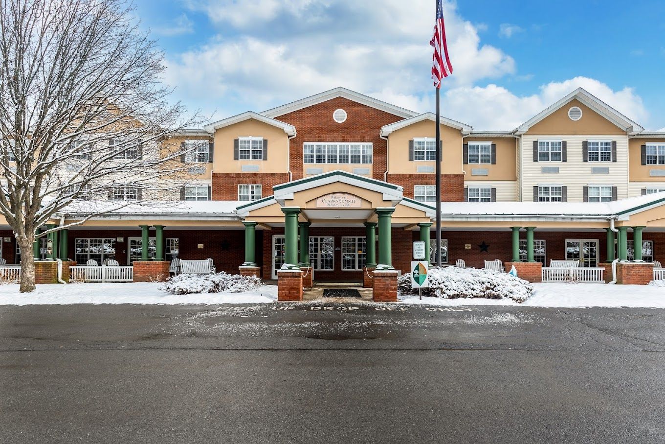 Exterior view of Clarks Summit Senior Living building