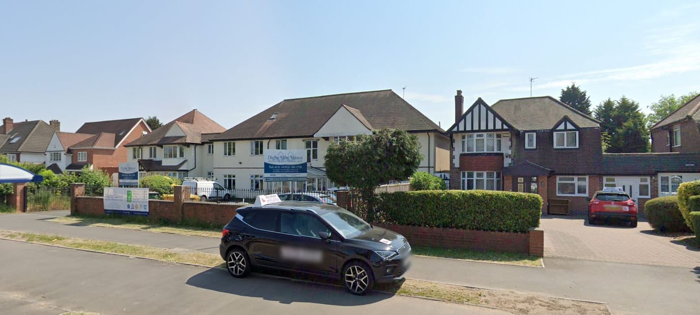 Exterior view of Digby Manor Residential Care Home