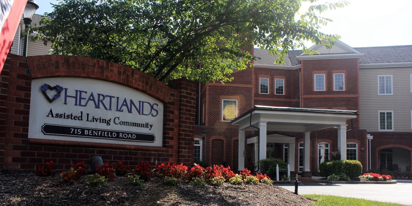 Exterior view of Heartlands Assisted Living facility