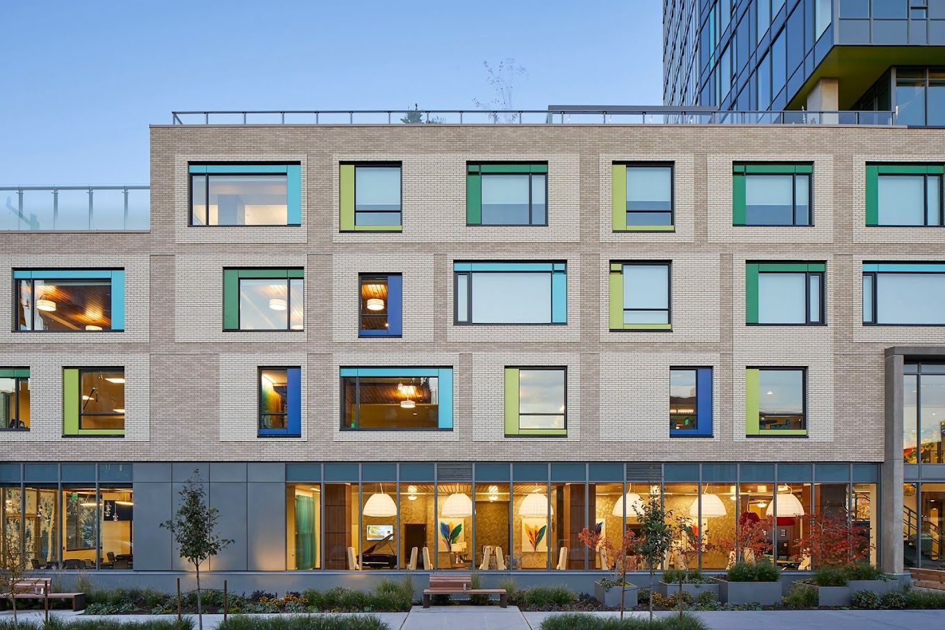 Exterior view of Murano Senior Living building