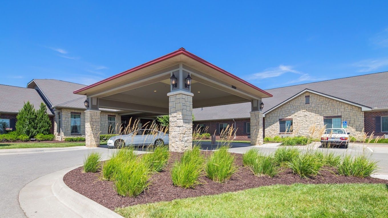 Exterior view of the assisted living facility entrance