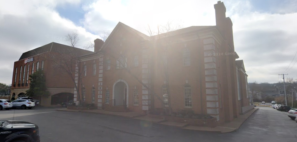 Exterior view of a senior care facility building