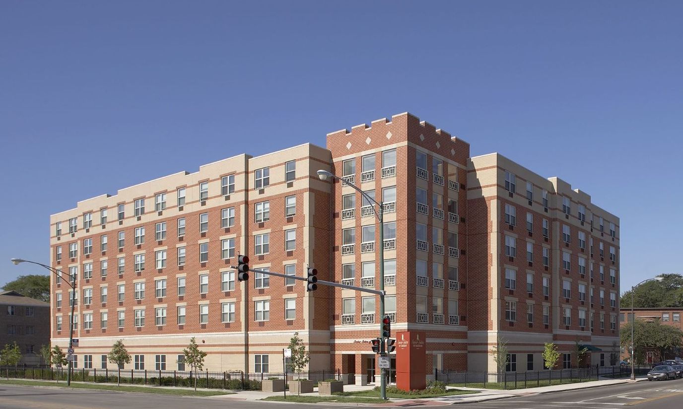 Exterior view of the Senior Suites of Chatham building