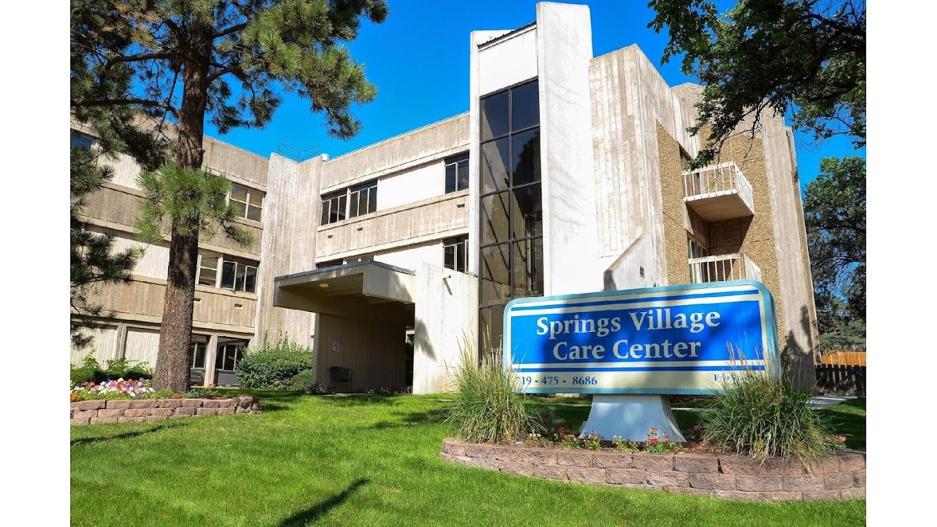 Exterior view of Springs Village Care Center building