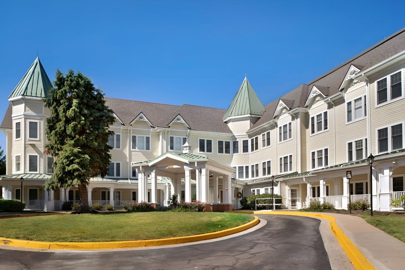 Exterior view of a senior living facility