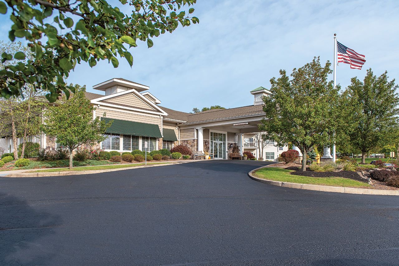 Exterior view of The Addison of Parklands with landscaping