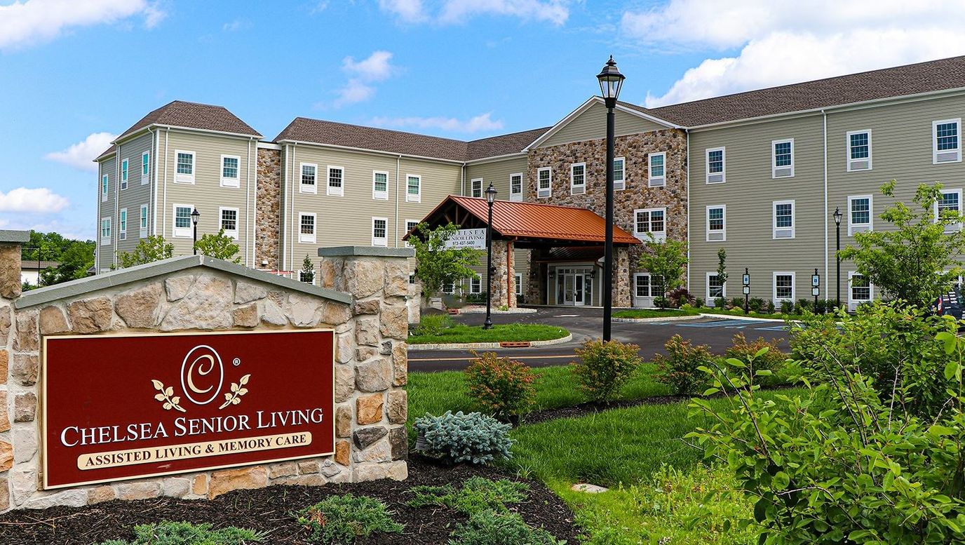 Exterior view of The Chelsea at Sparta nursing home