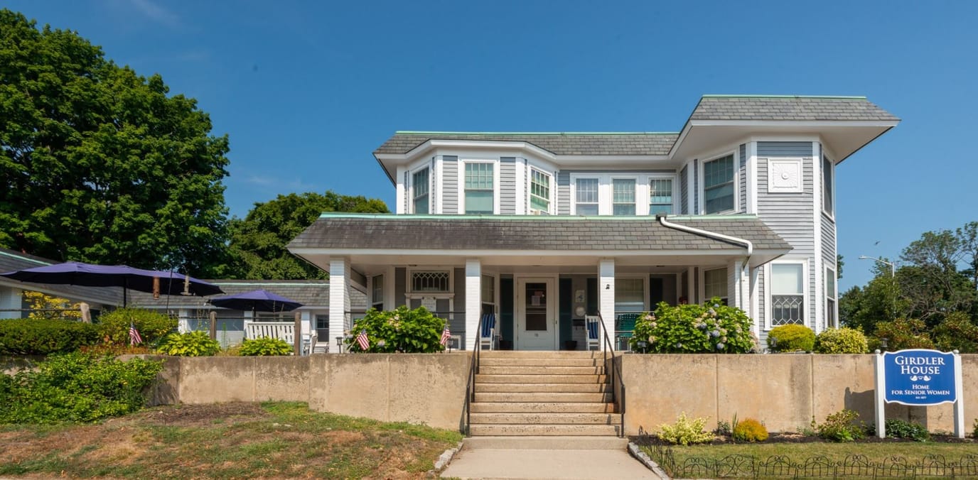 Exterior view of Girdler House with beautiful landscaping