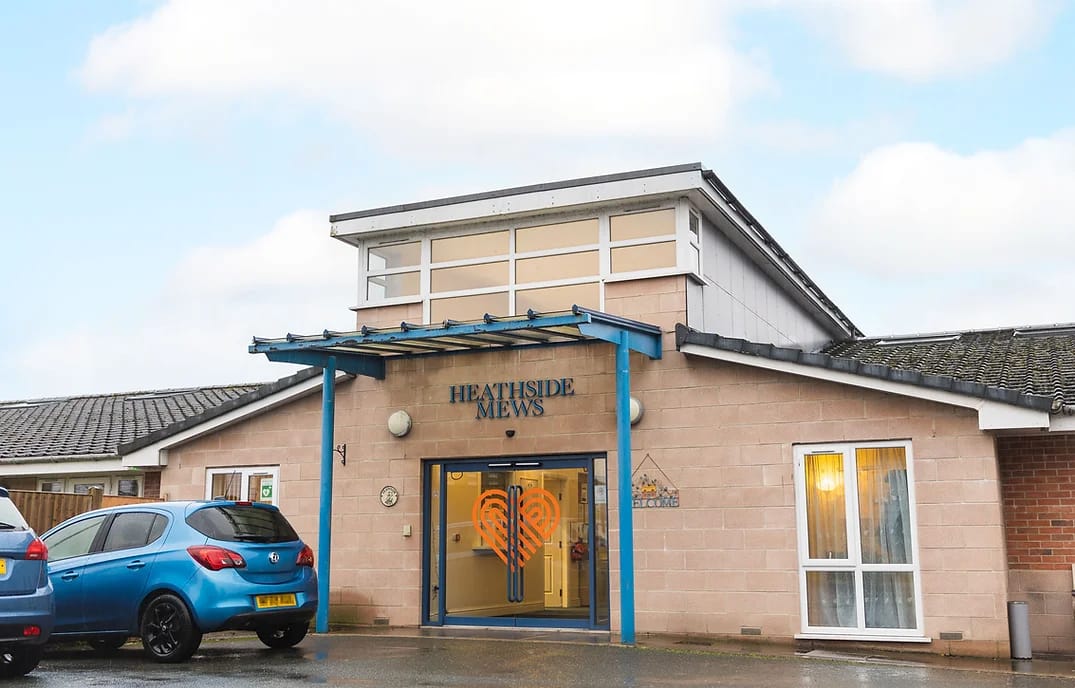 Exterior view of Heathside Mews facility entrance