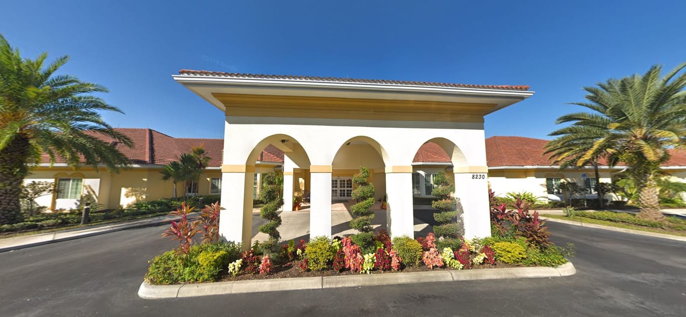 Exterior view of the Windsor Reflections facility entrance