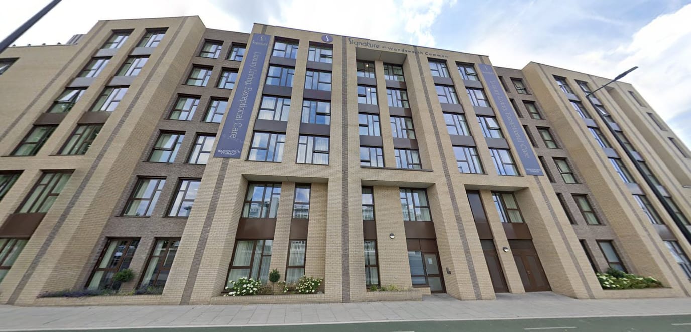 Exterior view of Wandsworth Common Care Home building