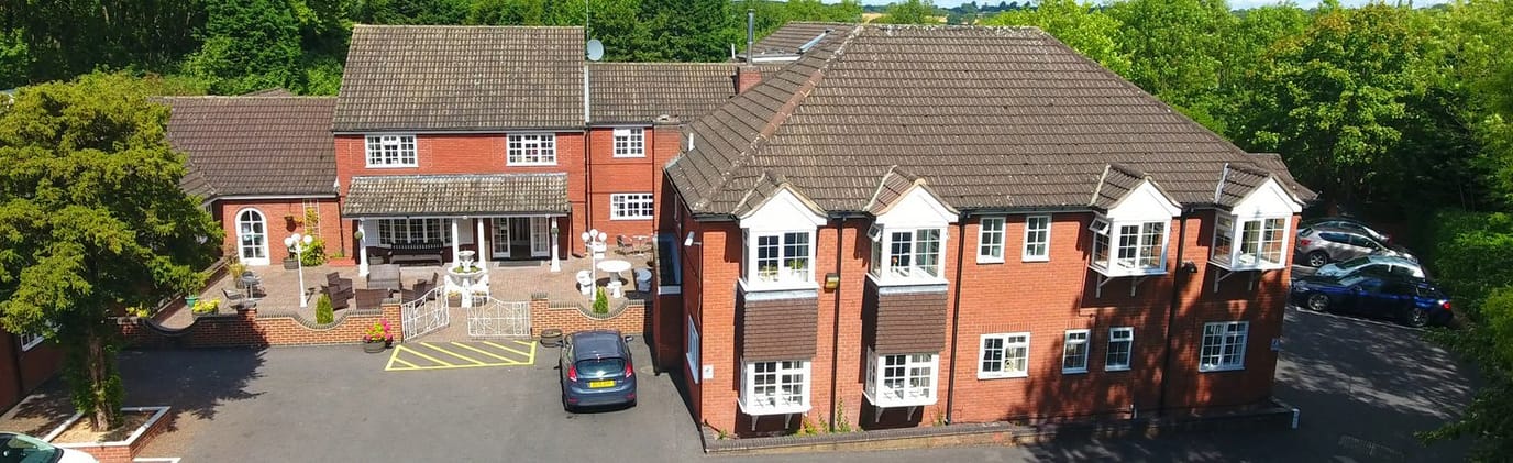 Aerial view of Bablake House senior living facility