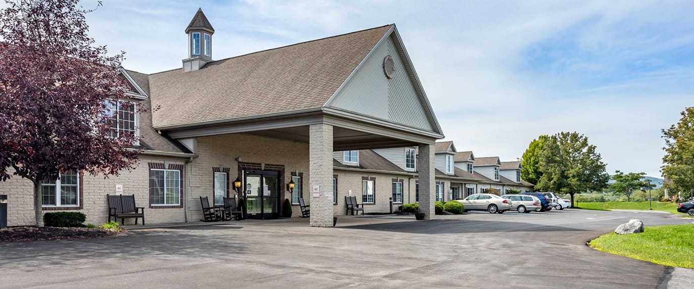 Exterior view of Brookdale Grayson View facility entrance