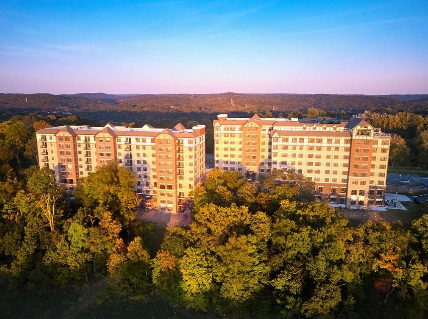 Aerial view of The Club at Briarcliff Manor building