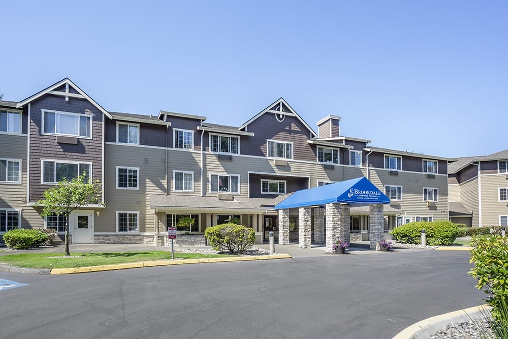Exterior view of Brookdale Courtyard Puyallup