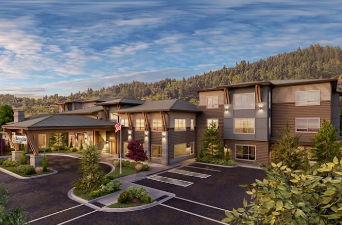 Exterior view of the MorningStar Assisted Living facility