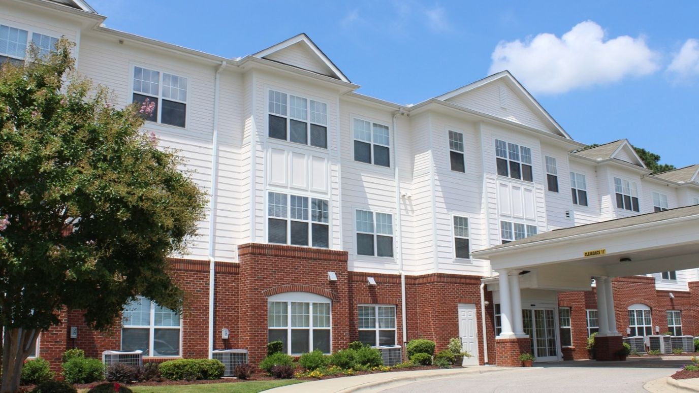 Exterior view of Parkwood Village and The Landing building