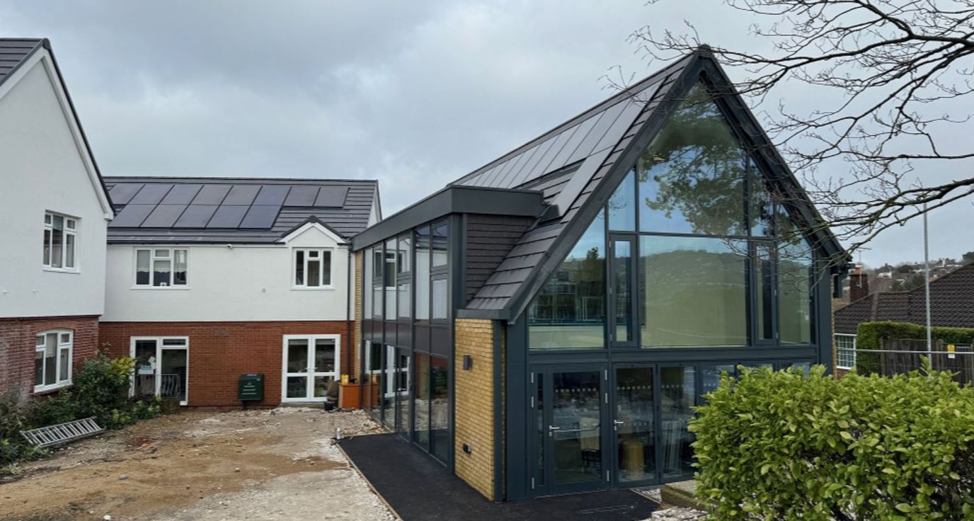 Exterior view of a modern assisted living facility