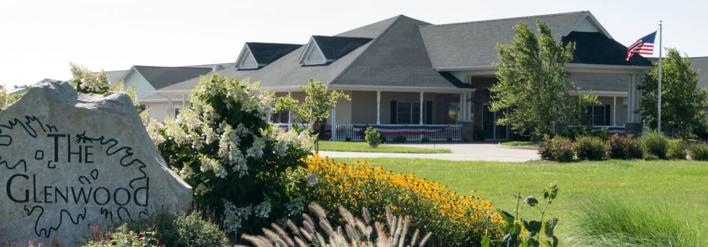 Exterior view of The Glenwood Assisted Living facility