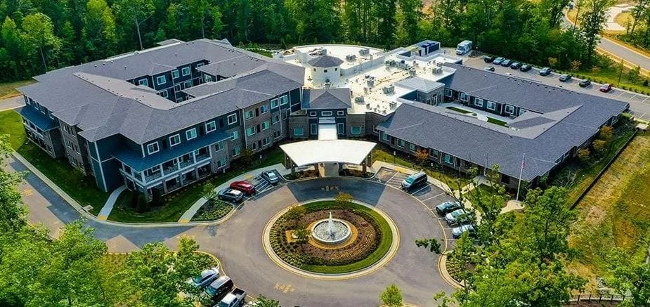 Aerial view of the Watercrest Richmond facility
