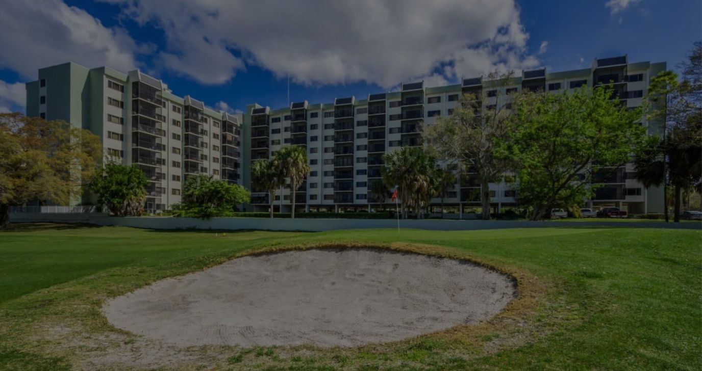 View of the assisted living facility from the outdoor space
