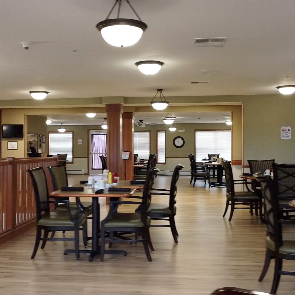 Dining area in a senior living facility