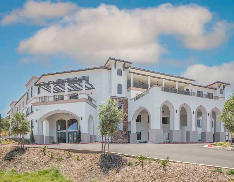 Front exterior view of Tuscan Hills assisted living facility