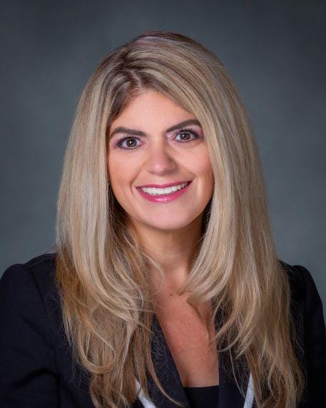 Professional portrait of a woman with long hair