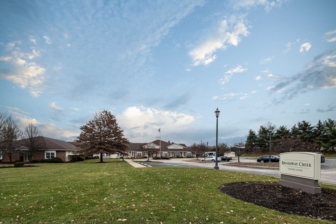 Exterior view of Broadway Creek Senior Living facility