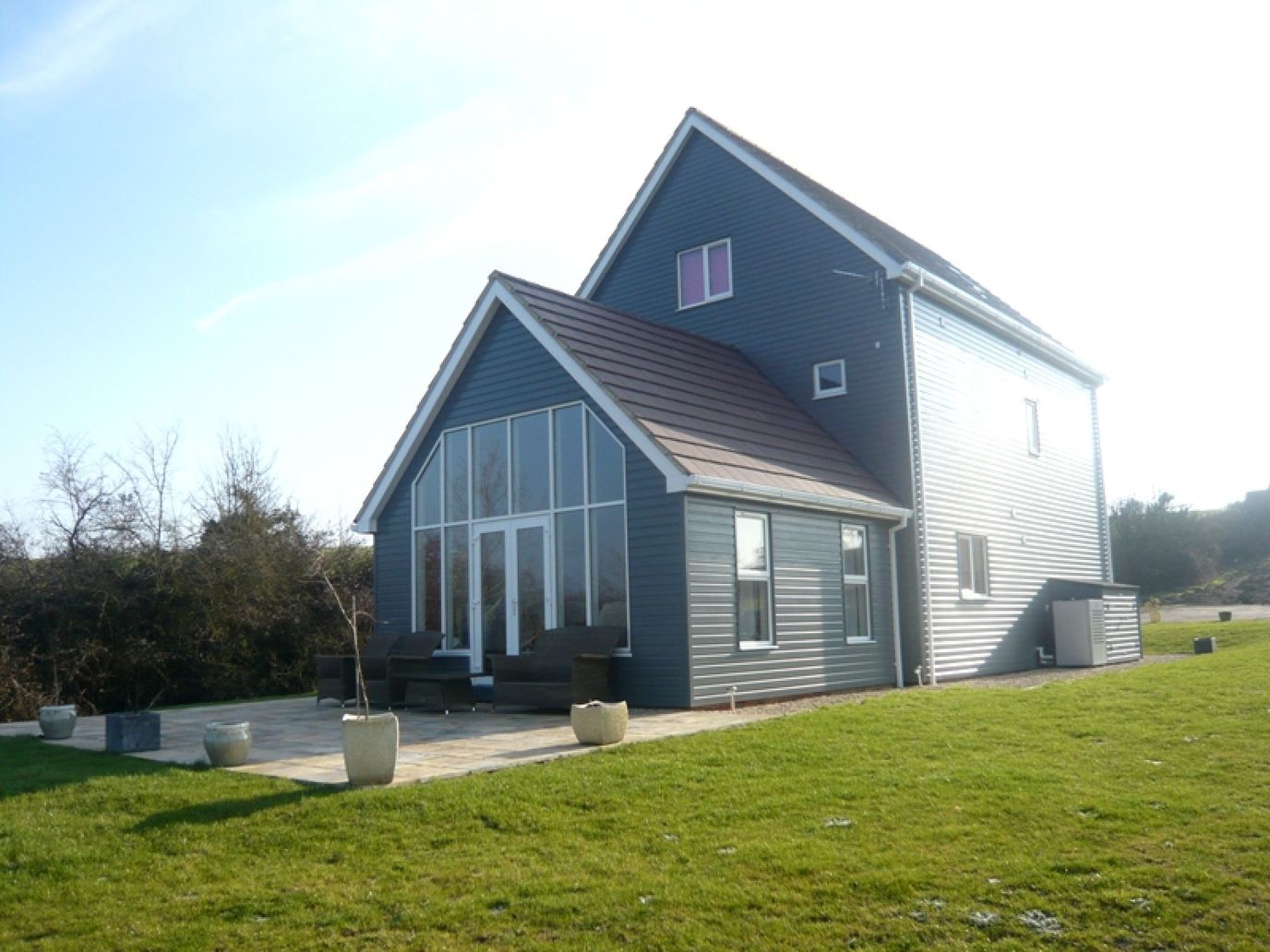 Exterior view of a modern assisted living facility